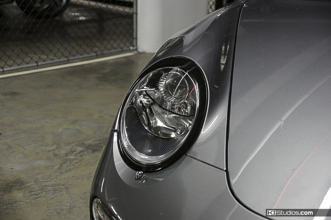 Porsche 911 Black Headlight Rings by KI Studios