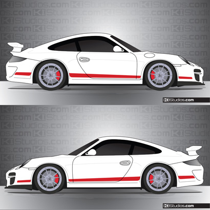 Porsche 997 GT3 Stripe Kit 006