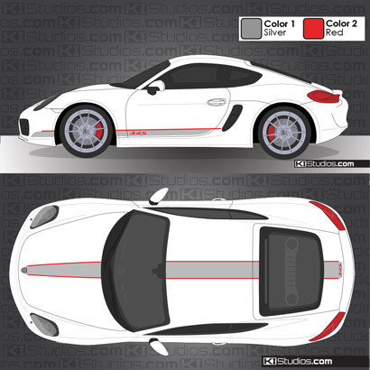 Porsche 981 Cayman Stripe Kit 005
