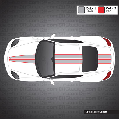 Porsche 987 Cayman Stripe Kit 008