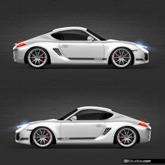 KI Studios Porsche 987 Cayman Side Stripes 002