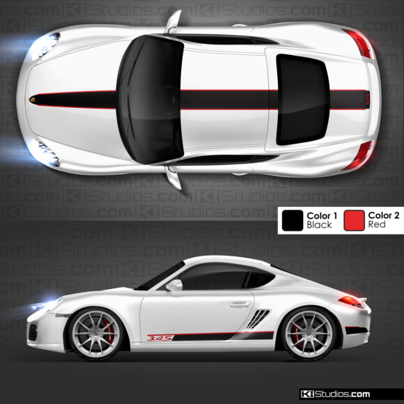 Popular Stripe Kit for the Porsche 987 Cayman S by KI Studios