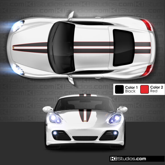 Porsche Cayman 987 Top Stripes Kit 008