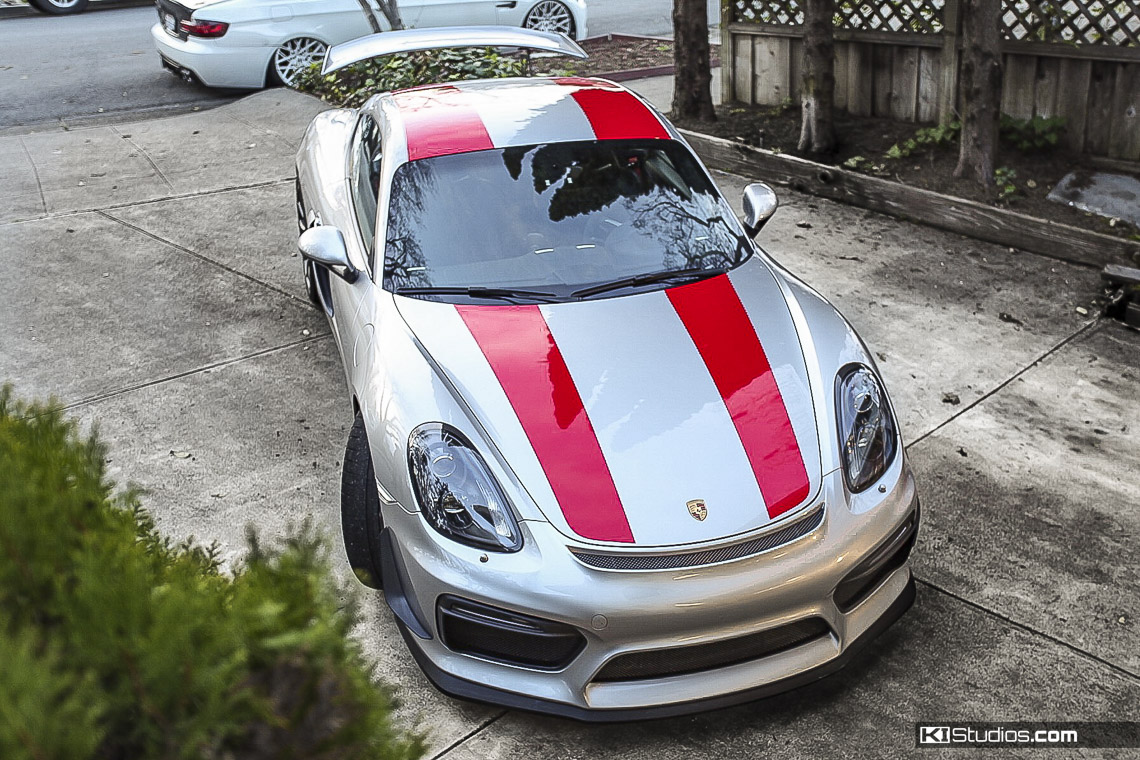 Porsche 911R Top Stripes for Cayman GT4 by KI Studios