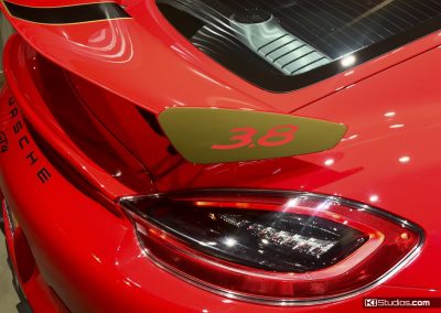 Cayman GT4 Wind Decals with 3.8 Cutout.