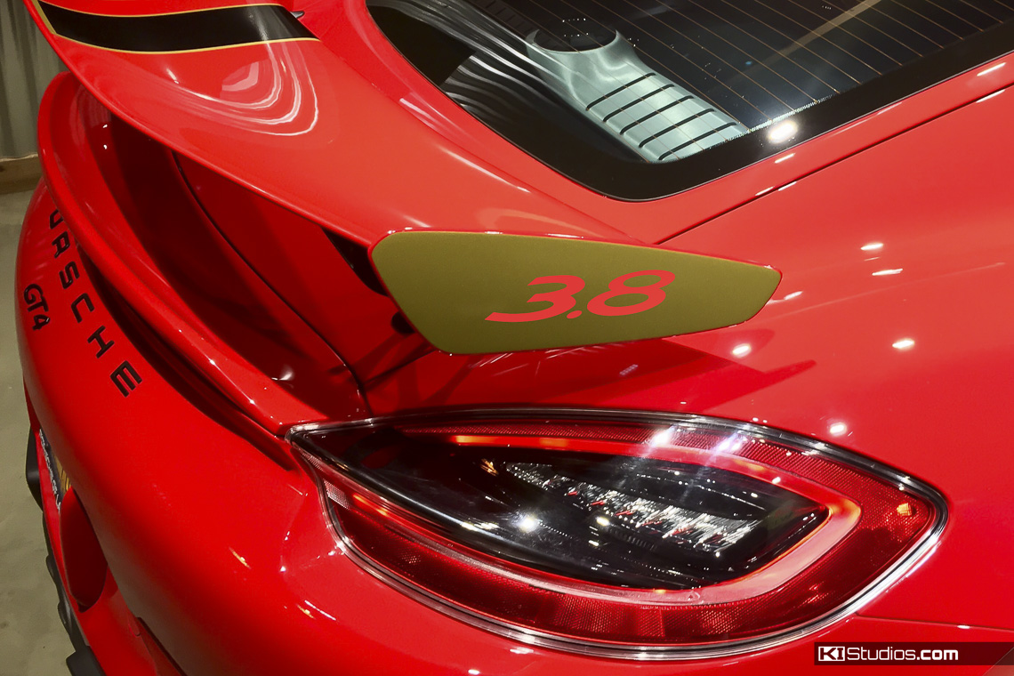 Cayman GT4 Wind Decals with 3.8 Cutout.