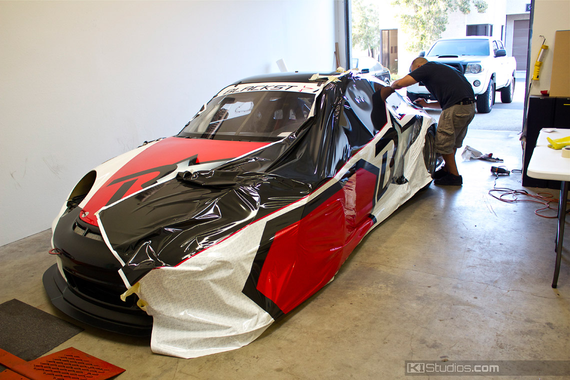 Blackstar Porsche 911 Wrap in Process