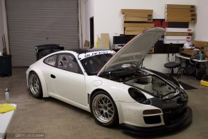 Porsche 911 GT3 Cup Car Wrap in Process