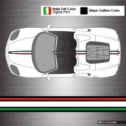 Ferrari 360 Spider Italian Flag Stripe Kit 004