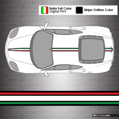 Ferrari 360 Modena Italian Flag Stripes - 004