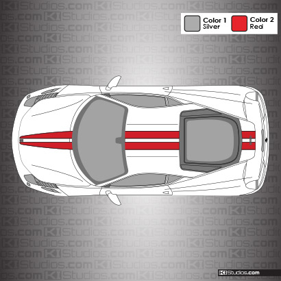 Ferrari 458 Italia Stripe Kit 001 Accent Color Style
