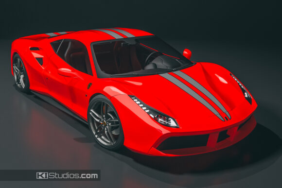 Ferrari 488 GTB Top Stripe Scuderia Style by KI Studios