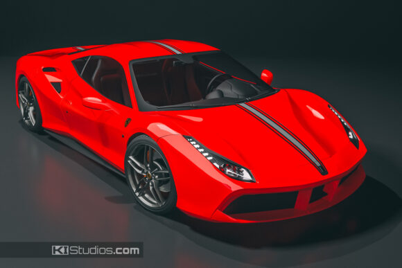 Ferrari 488 GTB Scuderia 16M Stripes in Dual Colors by KI Studios