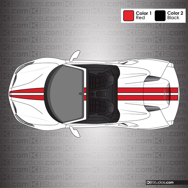 Ferrari 488 Spider Stripe Kit 001 Accent Color