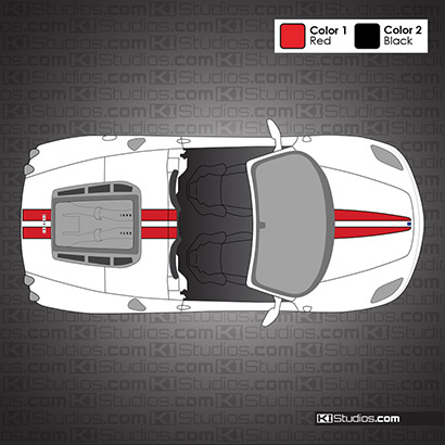 Ferrari F430 Spider Stripes with Accent Color
