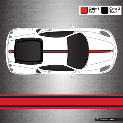Rally stripes stripe graphics decal decals fit any yr/model Ferrari 430 Scuderia