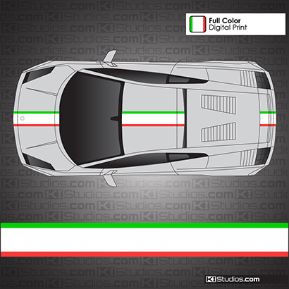 Lamborghini Gallardo Italian Flag Stripe Kit 008