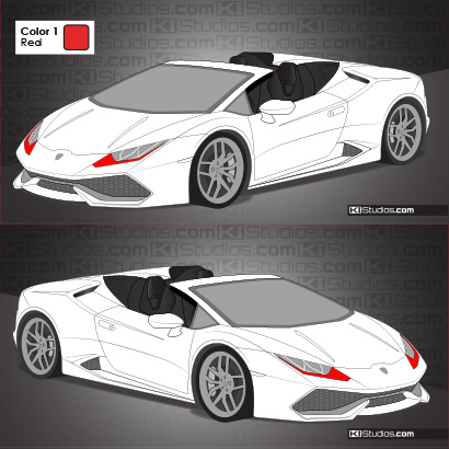 Lamborghini Huracan Spyder Stripe Kit 008