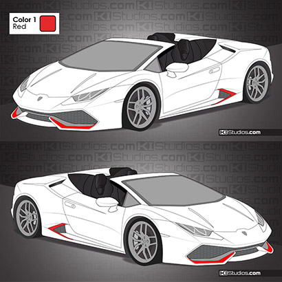 Lamborghini Huracan Spyder Stripe Kit 006 - Accents by KI Studios.