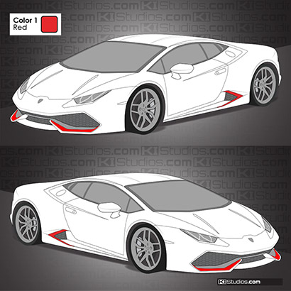 Lamborghini Huracan Stripe Kit 006 - Accents by KI Studios.