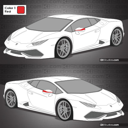 Lamborghini Huracan Stripe Kit 009 Accents