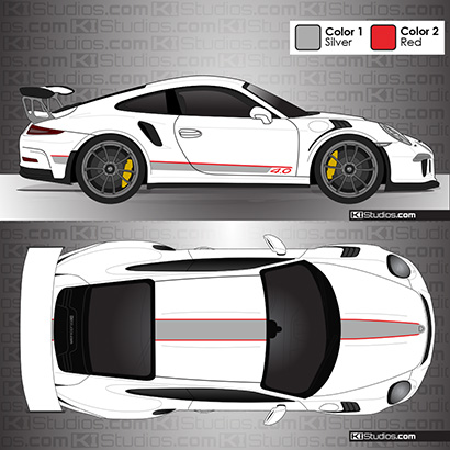 Porsche 991 GT3 RS Stripe Kit 001