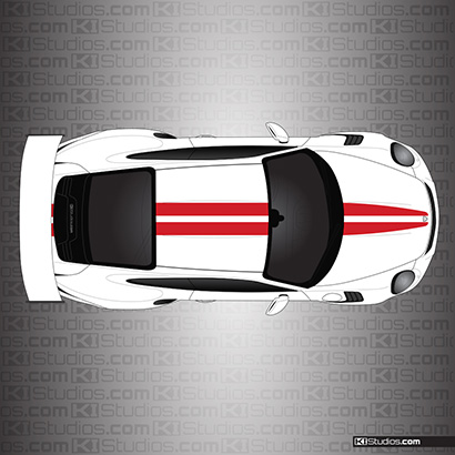 Porsche 991 GT3 RS Dual Racing Stripes - KI Studios
