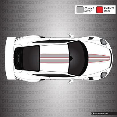 Porsche Racing Stripes for the 991 GT3 RS - KI Studios