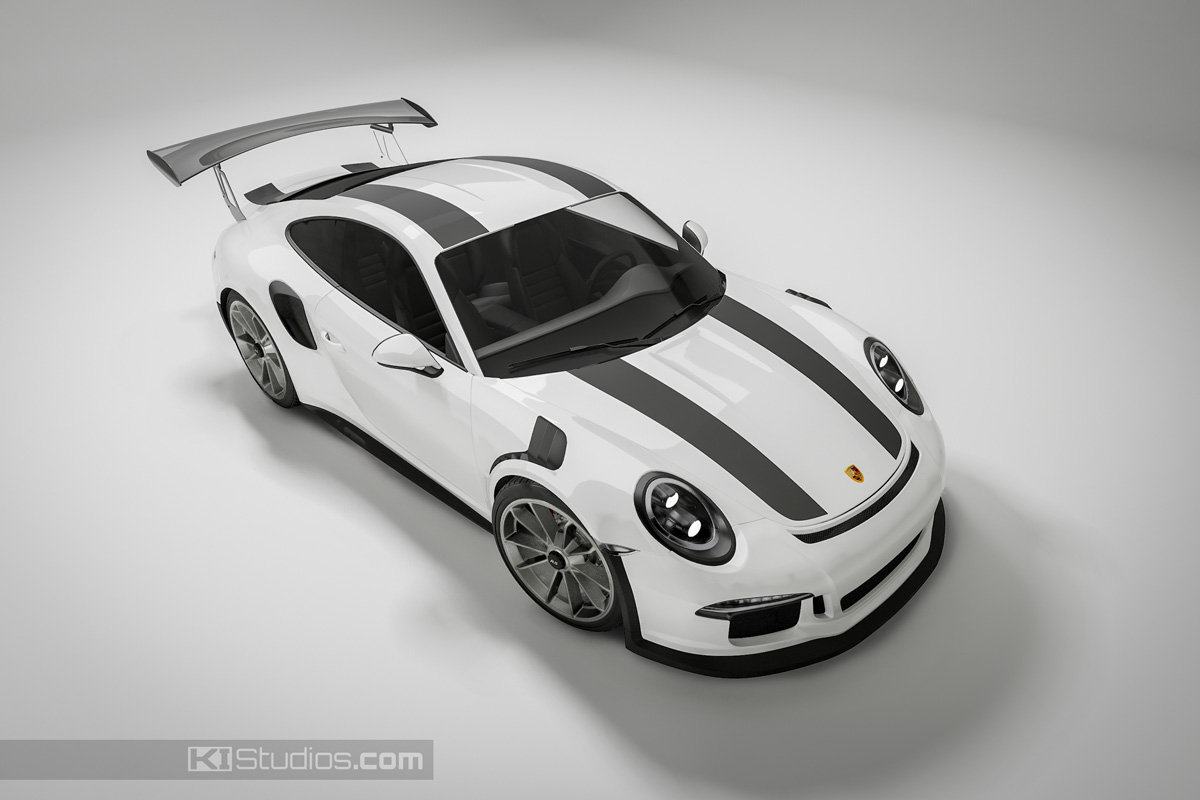 KI Studios Porsche 911 GT3 RS (991) - 911 R Style Stripes