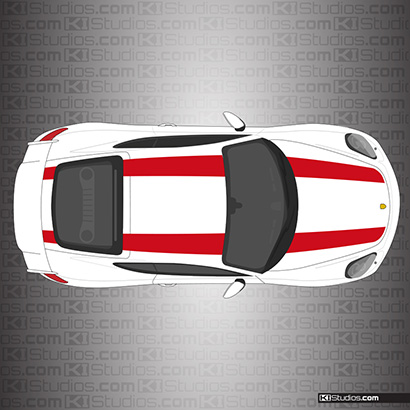 Porsche 981 Cayman GT4 911R Stripes - Single Color