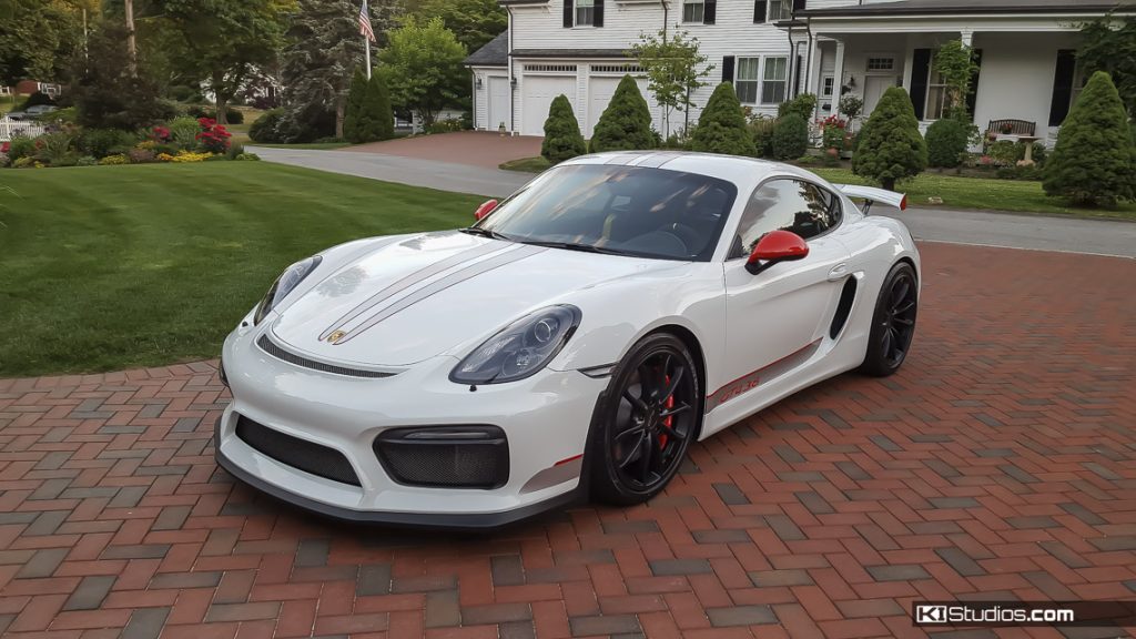 Cayman GT4 Decals Accents Over White