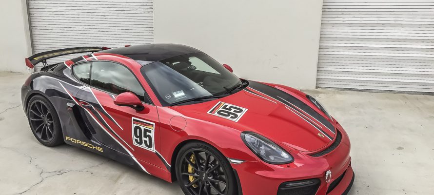 Porsche Paint Wrap Track Car