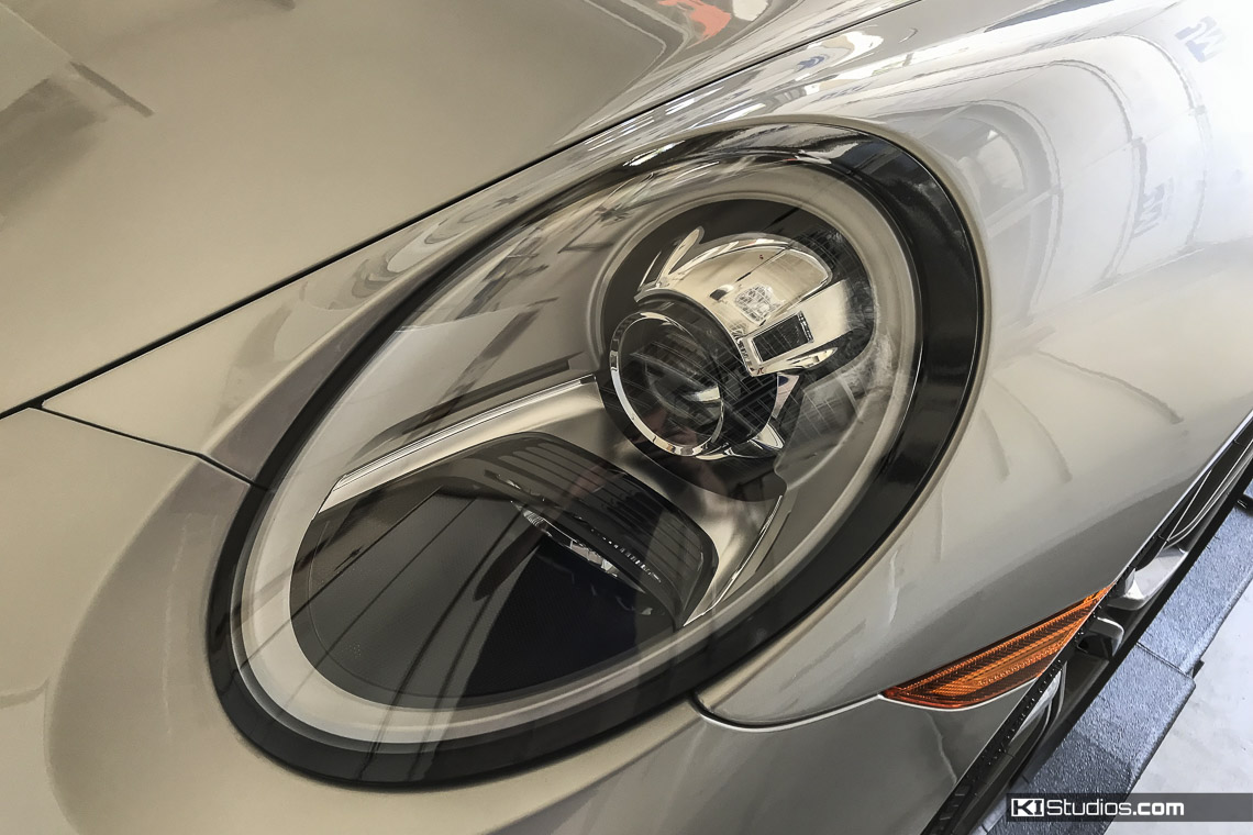 Porsche 991 Black Headlight Rings - KI Studios
