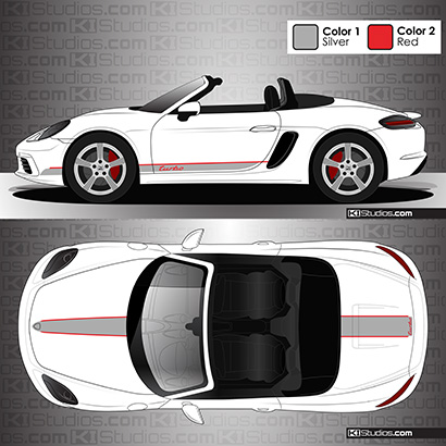 Porsche 718 Boxster Stripe Kit 005 - KI Studios