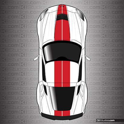 Corvette C7 Dual Racing Stripes - KI Studios