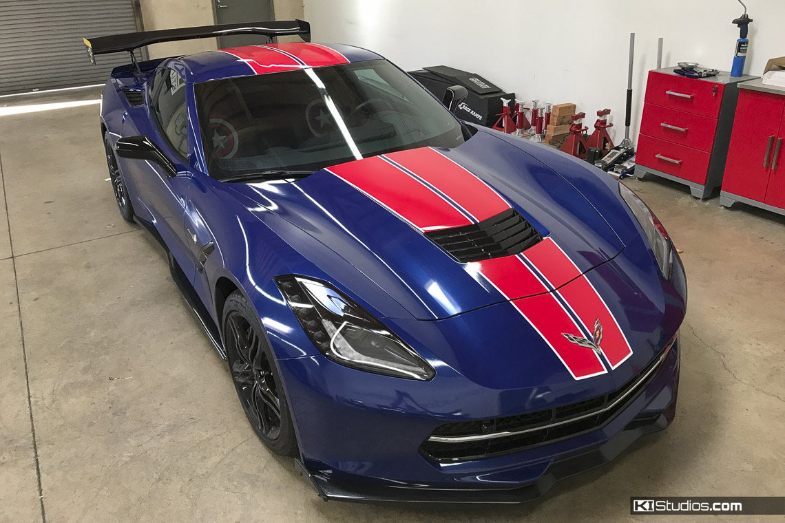Corvette C7 Dual Color Top Stripes by KI Studios