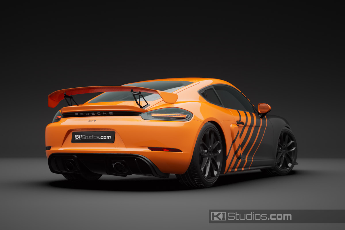 Porsche 718 GT4 Clubsport Livery CONTRA (Orange) by KI Studios