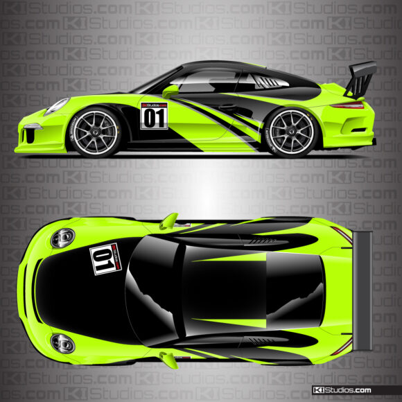 Porsche 991 GT3 Cup Car Livery Graphics by KI Studios.