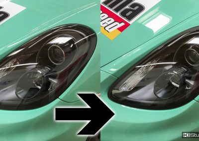 Porsche 981 Cayman Headlight Trim Comparison - KI Studios