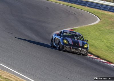 Porsche Cayman 987 with 911R Stripes at the Track