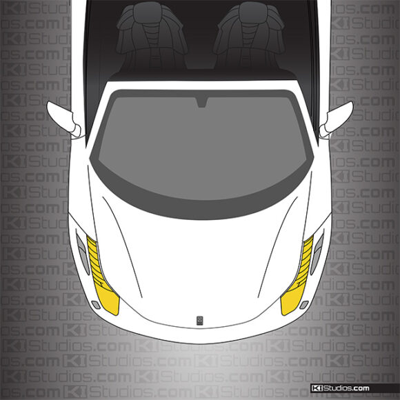 Ferrari 458 Spider Headlight Film - Yellow Headlights by KI Studios