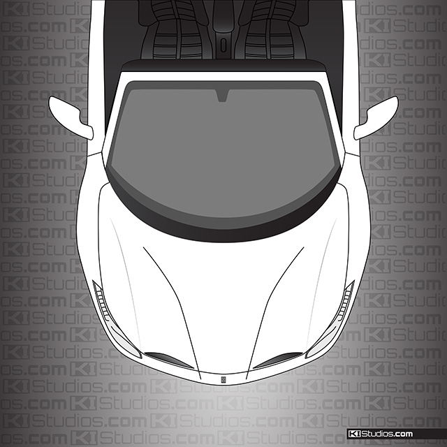 Ferrari 488 Spider Headlight Protection - Clear by KI Studios