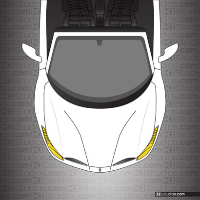 Ferrari 488 Spider Headlight Protection Tint - Motorsport Yellow by KI Studios