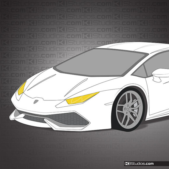 Lamborghini Huracan Yellow Headlights by KI Studios