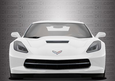 Corvette C7 KI Studios Headlight Tint Light Smoke
