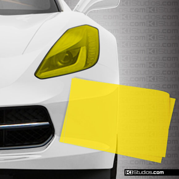 Universal Headlight Tint Film Protection Bulk Motorsport Yellow Tint by KI Studios