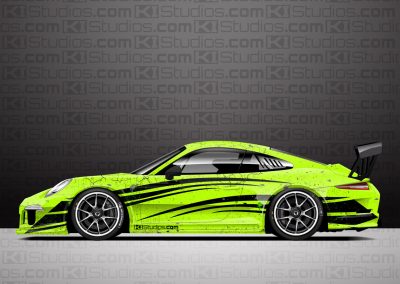 Porsche 991 GT3 Cup Arid Livery Lime Green