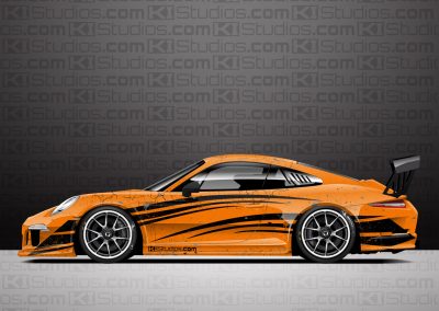 Porsche 991 GT3 Cup Arid Livery Bright Orange - Black