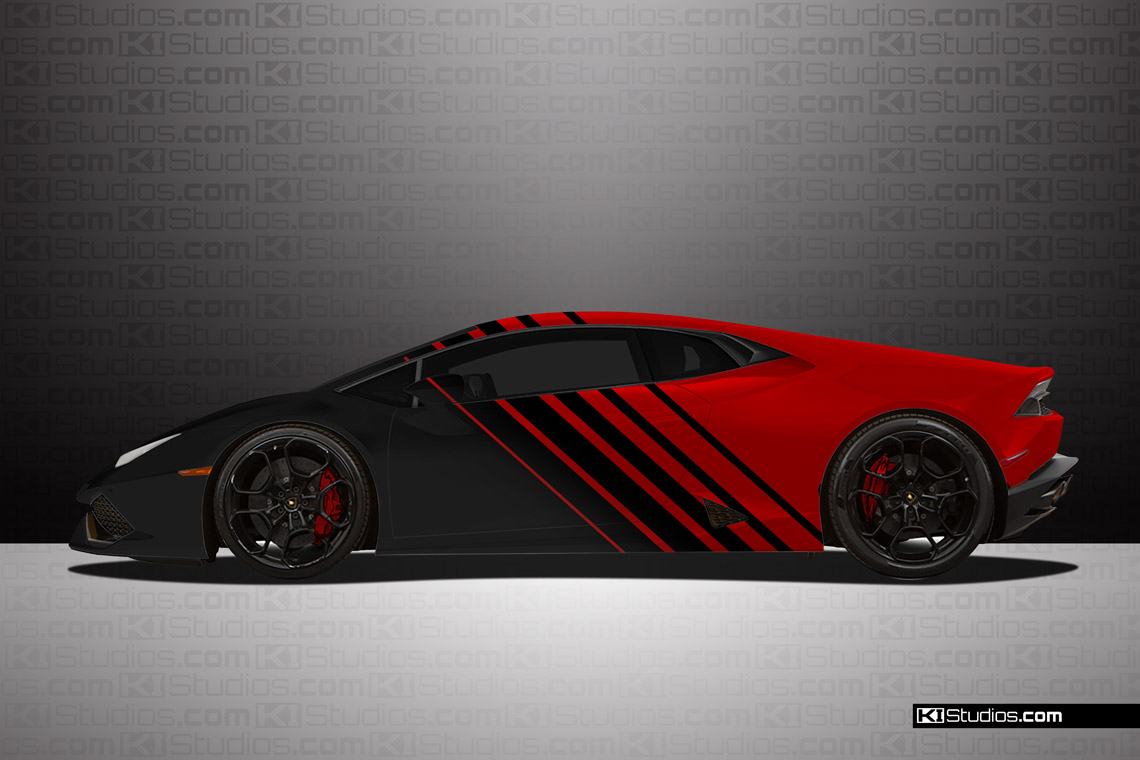 Lamborghini Huracan Contra Livery Wrap Red by KI Studios