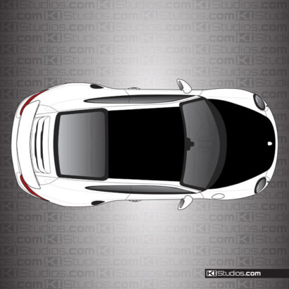 Porsche 991 Turbo Hood and Roof PPF Blackout Wrap Kit by KI Studios